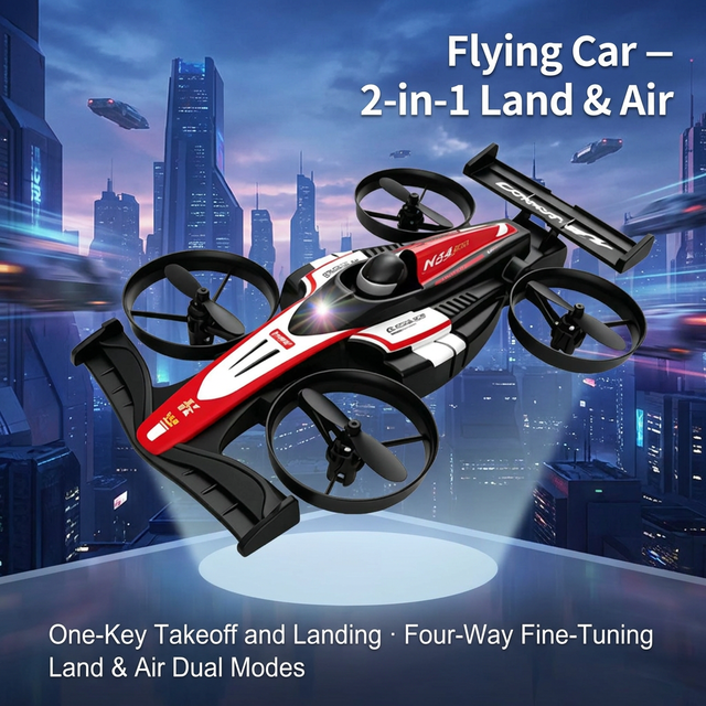 EPT 2026 2-IN-1 LAND & AIR FLYING CAR DUAL MODES ELECTRONIC GYROSCOPE BAROMETRIC ALTITUDE HOLD ONE-KEY TAKEOFF/LANDING Drone