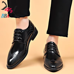 Zapatos de Hombre con Cordones de PU, Estilo Británico Coreano, con Diseño de Rayas, Punta en Pico, Talla Grande, Casuales y Formales para Negocios, Novedad 2026 - Product Image 4