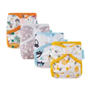 Small Size Baby Cloth Diaper Newborn Waterproof Diaper Cover Washable Diaper For 3~6 Kg Baby