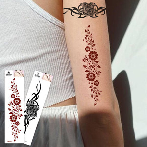 Adesivi personalizzati Henna tatuaggio stencil Mehndi impermeabili marrone nero tatuaggi Body <span class=keywords><strong>Art</strong></span> e festival - Product Image 4