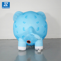 Éléphant de dessin animé gonflable gros éléphant animal personnage de dessin animé mascotte matériel en peluche