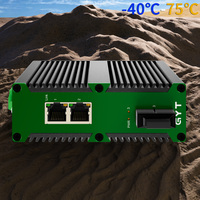 Penjualan Panas DIN-Rail 2-port+1ST 100/1000Mbps IP40 Jaringan Ethernet Industri Dual-fiber Switch