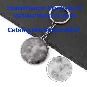 Porte-clés de football en métal émaillé de luxe en gros, mousqueton, porte-clés d'équipe de football, porte-clés de basket-ball RTS pour voitures et clés - Product Image 2