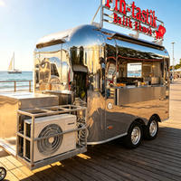 Camion de restauration mobile personnalisé avec équipement de cuisine pour barbecue, hot-dogs, café et pizzas