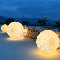 Lampe solaire en forme de lune pour extérieur, IP65 étanche, LED créative pour la décoration de la maison, du jardin, du porche, de la cour, éclairage de jardin