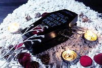 Grossiste Gild & Glamour Boîte à bagues en bois noir pour mariage d'Halloween