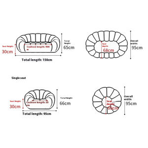 Juego de Sofás Modulares Desmontables, Tela Ecológica, Diseño Contemporáneo, Fácil Montaje, Embalaje de Volumen Reducido, para Sala de Estar - Product Image 6