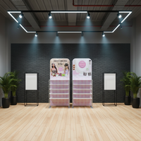 Étagère de présentation portable en métal pour salons professionnels, supermarchés, restaurants, événements, entreposage extérieur/intérieur et produits de marque