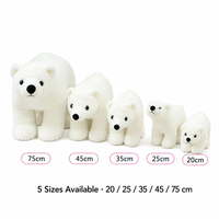 Peluche Ours Polaire Super Doux Personnalisé en Gros, Jouet en Peluche Mignon, Coussin Anti-Stress en Coton PP, Cadeau de Fête CUIMORAH