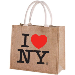 Sac fourre-tout en jute de plage pour courses d'épicerie supermarché réutilisable imprimé logo personnalisé - Product Image 4