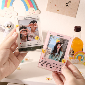 Creativo soporte de exhibición de tarjeta de persecución de estrellas de 3 pulgadas, marco de fotos acrílico de alto nivel de apariencia, decoración de marco de fotos <span class=keywords><strong>Polaroid</strong></span> Diy - Product Image 5