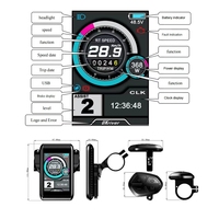 Afficheur LCD pour vélo électrique UKC1 Ukc1+ 36v 48v 60v 72v Moteur sans balais CC Pièces de vélo électrique de haute qualité