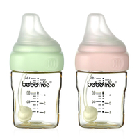 Tétine en silicone anti-chute et anti-colique en forme de bec de canard, 240 ml, en PPSU, carrée, motif animal, écologique, pour bébé (vente en gros)