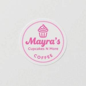 Custom logo Packaging Sticker <b>Printing</b> Waterproof Vinyl Round Food Sticker Roll - Product Image 1