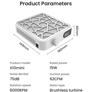 Mini aspirateur à poussière en plastique 2026, prix <span class=keywords><strong>de</strong></span> gros, pour techniciens ongulaires, portable, faible bruit, rechargeable, modèle compact - Product Image 1