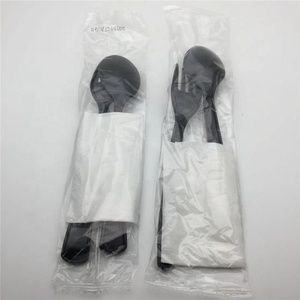 Muỗng Nĩa Nhựa cá nhân giấy tấm cốc Khăn ăn đặt nhựa dùng một lần kem kem muỗng và nĩa - Product Image 5