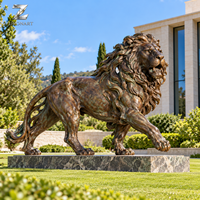 Sculpture de lion en bronze sur mesure, grande statue d'animal antique pour villa, hôtel, place publique, entrée de jardin, décoration extérieure, directement de l'usine