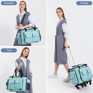 Estuche con Ruedas para Máquina de <span class=keywords><strong>Coser</strong></span>, Bolsa de Transporte con Base Extraíble, Múltiples Bolsillos de Almacenamiento, Cierre de <span class=keywords><strong>Cremallera</strong></span>, Poliéster, Compatible con <span class=keywords><strong>Singer</strong></span> - Product Image 6