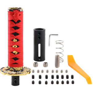 Coole Katana 15cm automatische Schalthebel Leder knopf Samurai Schwert Getriebe Schloss/Knopf Getriebe Auto Schaltknauf - Product Image 3