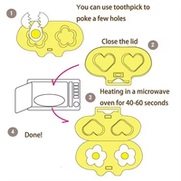 Moule à œufs vapeur en plastique PP de qualité alimentaire, moule réutilisable pour aliments complémentaires pour bébés, moule à œufs pour la cuisine domestique