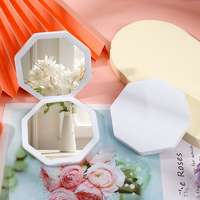 Miroir de poche miroir cosmétique pivotant en cuir rond simple
