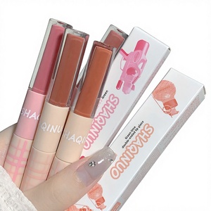 Sachino Green Time Double-Headed Lip Glaze Matte Velvet Dewy Mirror Moisturizing Nourishing Easy-to-Color Lip Gloss - Product Image 1