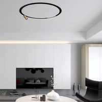 Système de projecteur linéaire magnétique à intensité variable pour bureau et maison, en aluminium, pour intérieur, rail magnétique incurvé circulaire rond