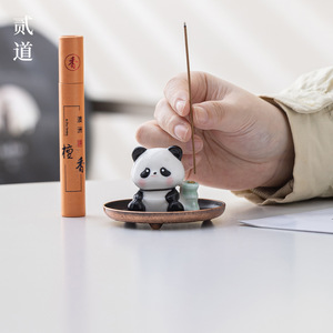Ensemble cadeau culturel sur le thème du panda, service à thé en porcelaine avec porte-encens, pour cadeaux d'affaires de Chengdu - Product Image 2