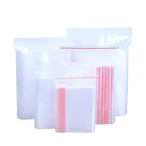 custom printing emballages plastique clear resealable pe plastic zip lock poly ziper packaging bags
