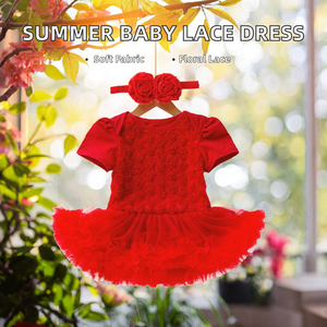 Children Summer New Design High Quality Floral Baby Girl Fashion Lace Rompers Polyester/Cotton Breathable - Product Image 2