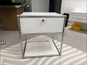 Wohnzimmer Schrank TV-Ständer Modularer Lagers chrank Wohn möbel Einfacher Stil Metall glas Modularer Schrank - Product Image 2