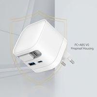 Adaptateur secteur GaN 35W personnalisé à haute puissance avec prise EU et câble de données pour téléphone portable