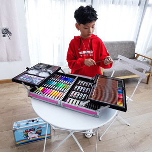 145pieces Art <strong>Drawing</strong> Set Aluminum Art Set for Girls and Boys Color Paint <strong>Drawing</strong> Box Kits for Kids Promotional Art Set Gift - Product Image 2