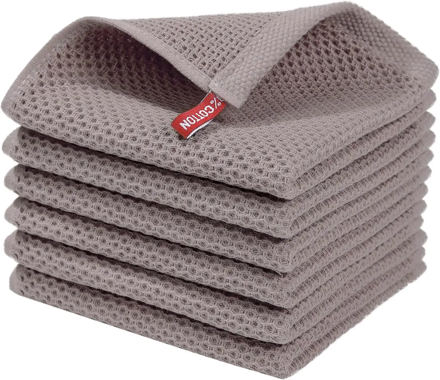 Logo personalizzato riutilizzabile in cotone lavabile waffle weave asciugamano da cucina panni per la pulizia dei piatti asciugamani in cotone 100%