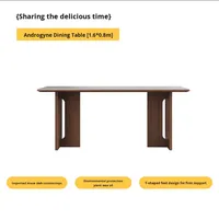 Ensemble de table à manger en dalle de pierre, style moderne minimaliste, 6 places, pour salle à manger avec design gain de place