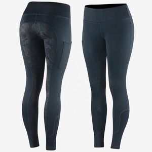 Leggings d'équitation pour femmes PIHA SPORT, sur mesure, avec assise en silicone intégral, antibactériens, respirants, en tissu Spandex/Polyester, ajustés. - Product Image 6