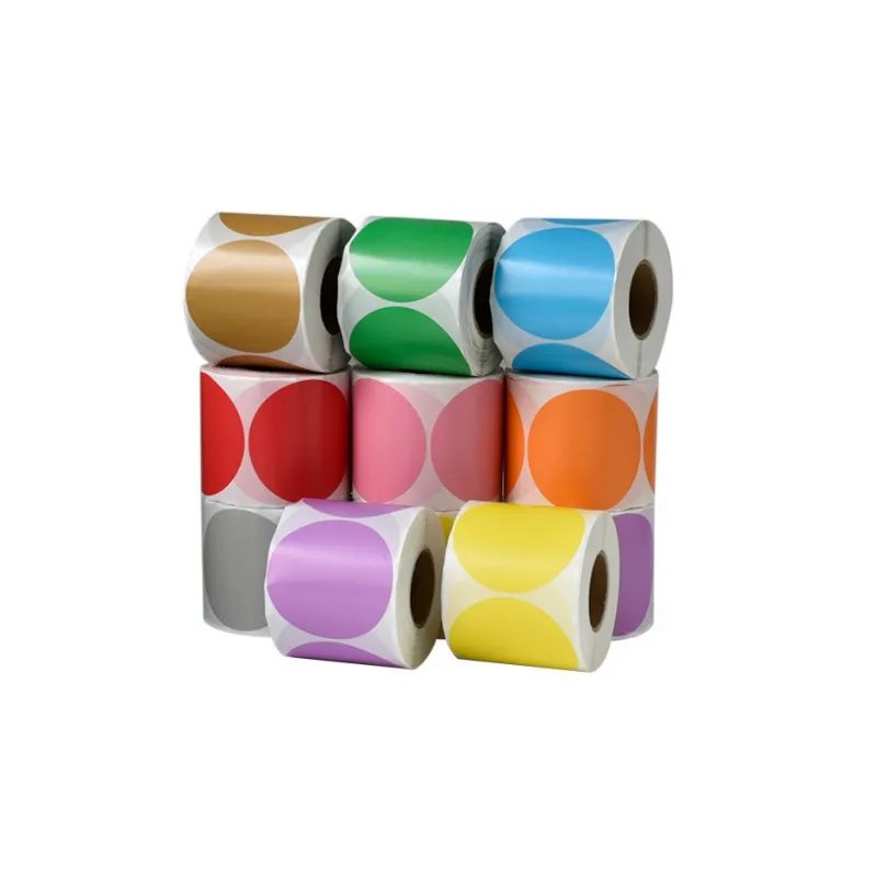 Colorful three-proof heat-sensitive dot self-adhesive label paper round self-adhesive label letter sticker