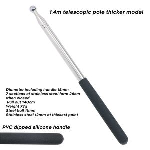 2025 Hige Level Telescópico Deluxe Guía de acero inoxidable Asta de mano Asta de bandera de viaje Bastón de música Profesor Puntero - Product Image 2