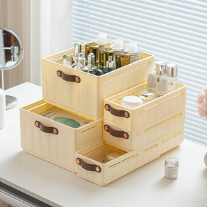 Stackable Lưu Trữ Giỏ <span class=keywords><strong>Container</strong></span> Chiều Dài Chiều Rộng Thực Phẩm Lưu Trữ Công Suất Lớn Xếp Chồng Lên Nhau Rắn Lưu Trữ Hộp Với Xử Lý - Product Image 1