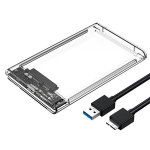 Hdd Enclosure 2.5 Inch Sata To Usb3.0 External <b>Hard</b> <b>Drive</b> Case With Led Indicator White - Product Image 5