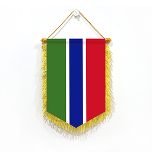 <span class=keywords><strong>Bandera</strong></span> de <span class=keywords><strong>Gambia</strong></span>, <span class=keywords><strong>bandera</strong></span> horizontal roja, azul, verde, diseño de borde blanco de 20*30cm, que fluye desde la Unión Soviética hasta África occidental - Product Image 2