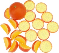 Realistische Simulatie Oranje Plakjes Blokken Set Kunstmatige Faux Sinaasappelen Voor Home Decor Bruiloft Rekwisieten Plastic Ambachten