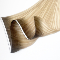Extensions de cheveux humains vierges Remy Super Double Drawn, style Genius Weft à bandes invisibles longues, couleur Balayage