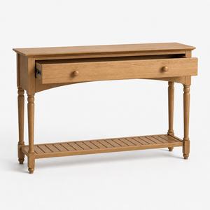 Modern French Natural Oak Wooden <b>Console</b> Writing Computer Desk Dresser Bedroom Makeup <b>Table</b> With Drawer Control <b>Console</b> - Product Image 2