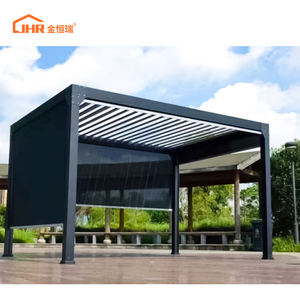 Pergola Louvre motorisée électrique intelligente, pergola extérieure motorisée en aluminium avec stores et stores occultants - Product Image 6