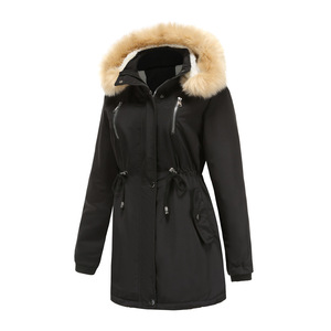<span class=keywords><strong>Manteau</strong></span> épais mi-long à capuche pour femme, coupe ajustée, taille cintrée, 5 couleurs, tailles S-4XL, nouvelle collection automne/hiver 2026 - Product Image 2