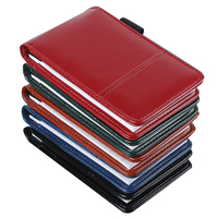 Carnet de poche avec calculatrice et stylos, étui de rangement pour bloc-notes professionnel, petit carnet à couverture souple