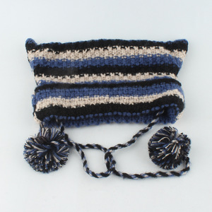 Unisex handmade sọc mèo ba chiều Tai Beanies người lớn mùa thu và mùa đông ấm mũ - Product Image 4