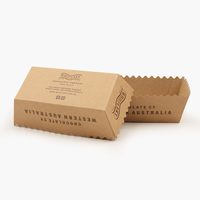 Boîtes d'emballage ouvertes en papier kraft pour aliments, personnalisables par impression numérique, style de marque alimentaire, pliables, pour chocolat