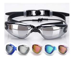 Lunettes de natation pour adultes avec bouchons d'oreilles, lunettes de piscine professionnelles anti-buée pour hommes et femmes, lunettes optiques étanches, vente en gros - Product Image 1